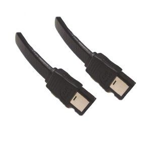 E-SATA to E-SATA cable - 0.5 Meters (1.6 Feet) - Connects external ESATA drive to computer