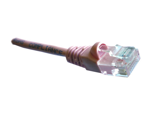 Pink Ethernet Network, Patch Cable, Molded Snagless Boot, 14 feet - Connects computer to network or router via the CAT5E RJ45 connection