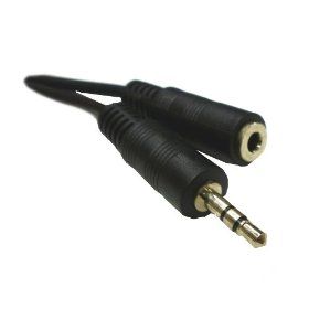 3.5 MM (18"") Stereo Cable Male to Female 6 Feet - Extends speakers or headphones