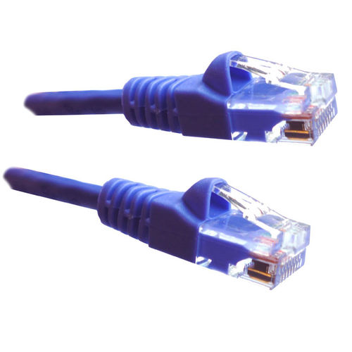 Purple Ethernet Network, Patch Cable, Molded Snagless Boot, 10 feet - Connects computer to network or router via the CAT5E RJ45 connection