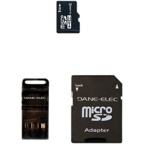 8GB Class 10 microSD Card with 2 Adapters