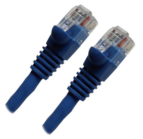 Blue Ethernet Network, Patch Cable, Molded Snagless Boot, 7 feet