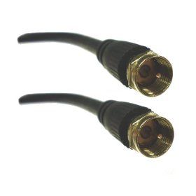 RG6 F Connector to F Connector - 6 Feet - Connects satallite or cable to TV or receiver