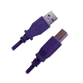 PURPLE - USB 2.0 Compliant ""A"" to ""B"", 6 feet - High Speed USB Cable to connect USB Devics to a hub or computer