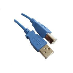 BLUE - USB 2.0 Compliant ""A"" to ""B"", 6 feet - High Speed USB Cable to connect USB Devics to a hub or computer