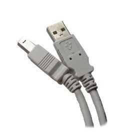 Gray - USB 2.0 Compliant ""A"" to ""B"", 3 feet - High Speed USB Cable to connect USB Devics to a hub or computer