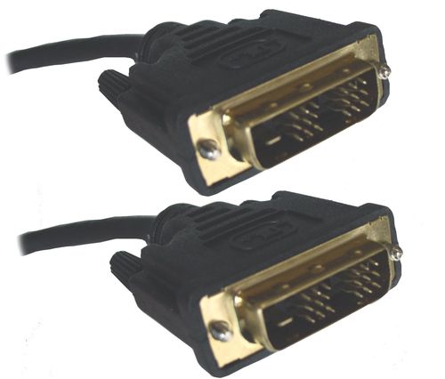 DVI (Digital Visual Interface) Dual Link Cable Male to Male - 3 Meters - Connects computer to DVI Monitor or projector