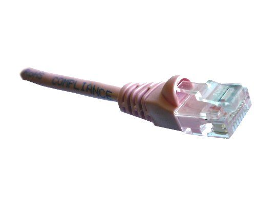 Pink Ethernet Network, Patch Cable, Molded Snagless Boot, 1 feet