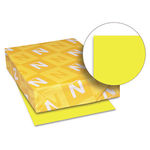 Astrobrights Colored Card Stock, 65 lbs., 8-1/2 x 11, Lift-Off Lemon, 250 Sheets