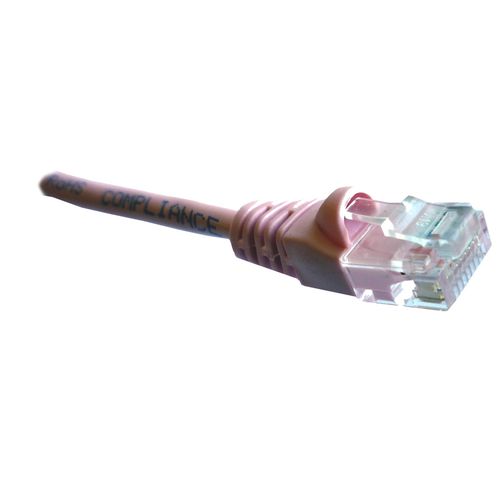 Pink Ethernet Network, Patch Cable, Molded Snagless Boot, 10 feet - Connects computer to network or router via the CAT5E RJ45 connection