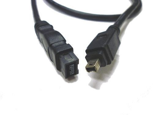 FireWire 800 9 pin to 4 pin (FireWire 400) - 6 feet - Connects 9 Pin FireWire Port or Hub to 4 Pin FireWire Device - Vice Versa