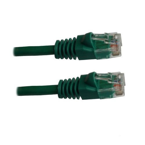 Green Ethernet Network, Patch Cable, Molded Snagless Boot, 3 feet - Connects computer to network or router via the CAT5E RJ45 connection