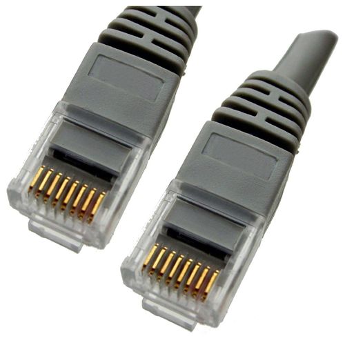 Gray Ethernet Network, Patch Cable, Molded Snagless Boot, 2 feet - Connects computer to network or router via the CAT5E RJ45 connection