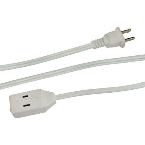 AXIS 45502 3-Outlet White Indoor Extension Cord, 6ft