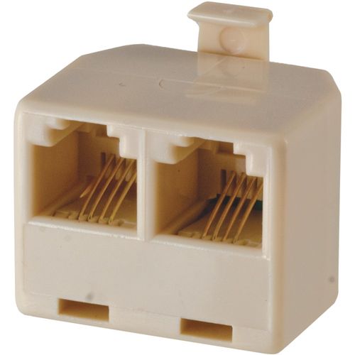 GE 76104 Duplex Wall Jack Adapter (Almond)