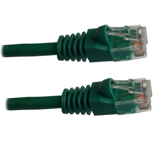 Green Ethernet Network, Patch Cable, Molded Snagless Boot, 75 feet - Connects computer to network or router via the CAT5E RJ45 connection