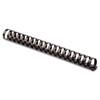 Plastic Comb Bindings, 2"" Diameter, 500 Sheet Capacity, Black, 10 Combs/Pack