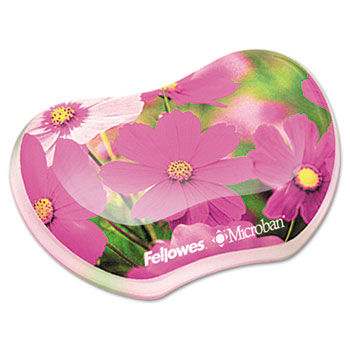 Gel Wrist Rest, Photo, 4 9/10"" x 3 4/10"", Pink Flowers