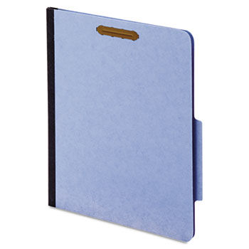 40 Pt. Classification Folders, 2"" Fasteners, 4 sections, 2/5, Ltr, blue, 10/BX