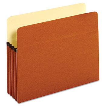 Bulk File Pockets, 3 1/2"" Expansion, Letter, Redrope, 50/CT