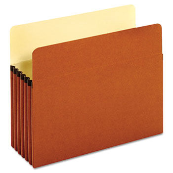 Bulk File Pockets, 5 1/4"" Expansion, Letter, Redrope, 50/CT