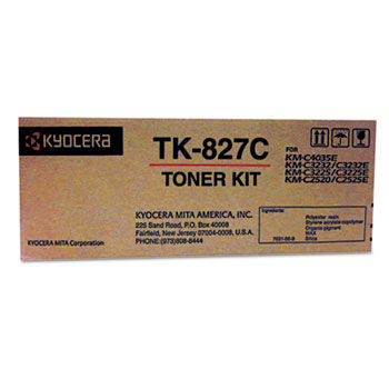 TK827C Toner, 7,000 Page-Yield, Cyan