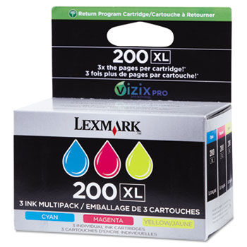 14L0269 (200XL) High-Yield Ink, Cyan, Magenta, Yellow, 3/Pk