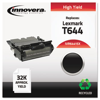 Remanufactured 64415XA (T644) Toner, 32000 Yield, Black