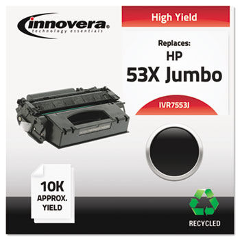 Remanufactured Q7553X(J) (53J)  Toner, 10000 Yield, Black