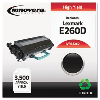 Remanufactured E260A21A (E60D) Toner, 3500 Yield, Black