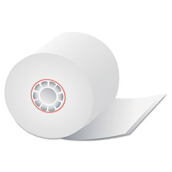 Two-Ply Calculator/Cash Register Rolls, 2-1/4"" x 90 feet, White/White, 50/Carton
