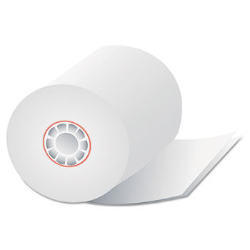 Two-Ply Calculator/Cash Register Rolls, 3"" x 90 feet, White/White, 50/Carton
