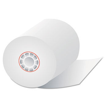 Single-Ply Thermal Cash Register Rolls, 3-1/8"" x 90 feet, White, 72/Carton