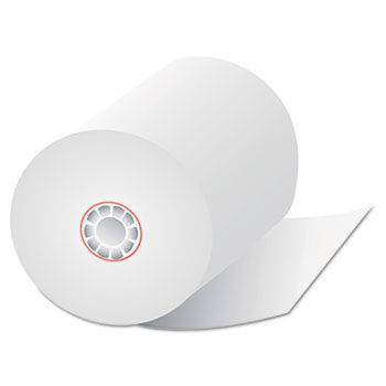 Single-Ply Thermal Cash Register Rolls, 3-1/8"" x 230 feet, White, 50/Carton