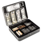 Cash Box with Combination Lock, 12 in, Charcoal