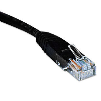 CAT5e Molded Patch Cable, 7 ft, Black