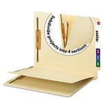 Manila End Tab Classification Folder, 1 divider, Straight Cut Tab, 50/BX