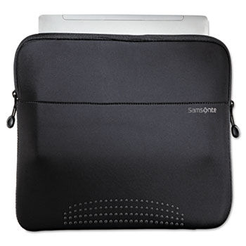 14"" Aramon Laptop Sleeve, Neoprene, 14-1/2 x 1 x 10-1/2, Black