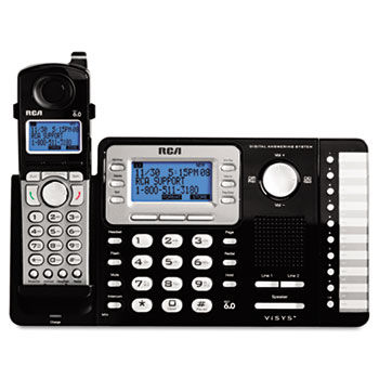 ViSYS Cordless Expandable Phone/Ans System, 2 Lines, 1 Handset