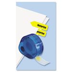 Arrow Page Flags in Dispenser, ""Notarize"", Yellow, 120 Flags/Dispenser