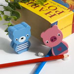 [Bear & Pig] - Card Holder / Wooden Clips / Wooden Clamps / Animal Clips