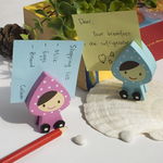 [Happy Doll] - Card Holder / Wooden Clips / Wooden Clamps / Animal Clips