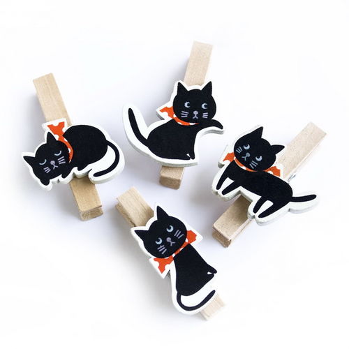 [Cute Cat] - Wooden Clips / Wooden Clamps / Mini Clips