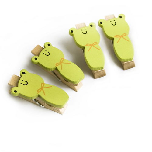 [Smile Frog] - Wooden Clips / Wooden Clamps / Mini Clips