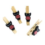 [Black Cat] - Wooden Clips / Wooden Clamps / Mini Clips