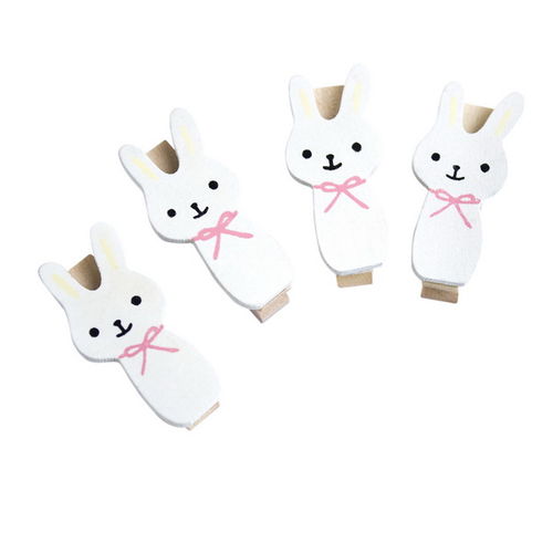 [Smile Rabbit] - Wooden Clips / Wooden Clamps / Mini Clips