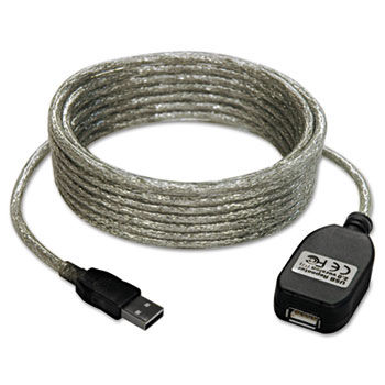 USB 2.0 Extension Cable, A/A Gold, 16 ft, Black