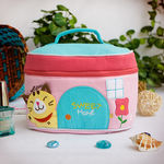 [Sweet Home Meow] Embroidered Applique Gadget Storage Box / Trinket Box / Cosmetic Bag (7.5*5*4.5)