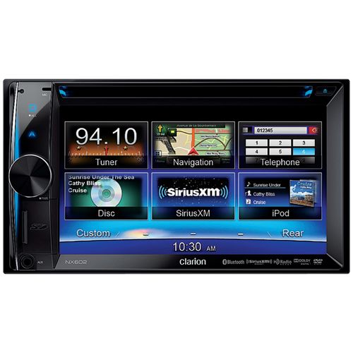 CLARION NX602 6.2"" Double-DIN In-Dash Navigation Receiver with DVD Player & Bluetooth(R)