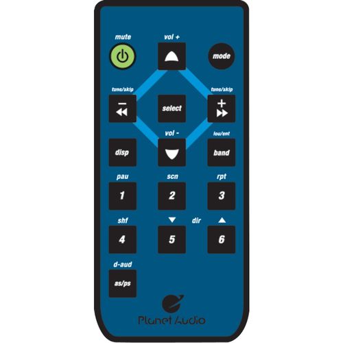 PLANET AUDIO P350UA Single-DIN In-Dash Mechless Receiver with Detachable Front Panel